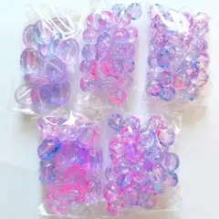 アクリルビーズ　5セット