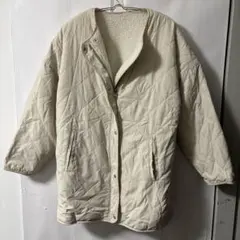 「即日発送」F Lianアイボリー キルティングボアジャケット