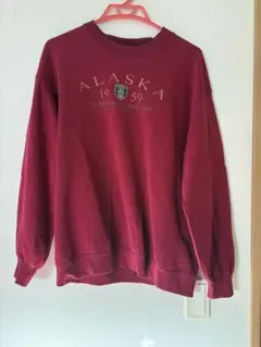 ALASKA ロゴ入り スウェットシャツ Lサイズ