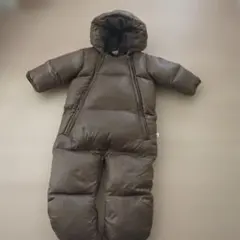 babyGAPブラウンフード付きリアルダウンロンパースコートスノーウェア
