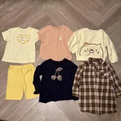 女の子 スウェット tシャツ シャツ パジャマ 110 120cmセット