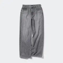 ユニクロ UNIQLO ワイドストレートジーンズ / 丈長め