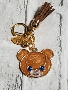 F58★ハンドメイド★くまちゃんキーホルダー