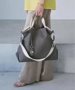 ストライプハンドル ナイロン2wayトートバッグ／トプカピ