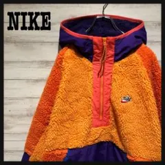 【即完売モデル】ナイキ☆ワンポイントロゴ　人気デザイン　ハーフジップボアフリース
