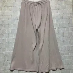 ユタカリブ編みワイドパンツ サイズL 人気デザイン 人気カラー　シンプル