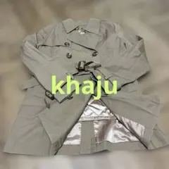 カージュ　Khaju ベージュ トレンチコート サテン裏地　mk60のサムネイル