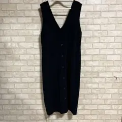 GU ノースリーブ ブラック ニットワンピース Lサイズ