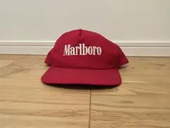 カ*コ様 80-90s Marlboro 赤色 ロゴ刺繍キャップ　 USA製