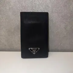PRADA ブラック ナイロン キーケース　三角ロゴ
