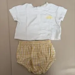 ベビー服 baby GAPセットアップ 太陽柄 Tシャツ ギンガムチェックのサムネイル