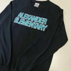 シンプル長袖プリントTシャツ Mサイズ　メンズ　レディース