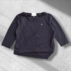◎アーノルドパーマ　七分袖　リブ　刺繍　ロゴ　ネイビー　L