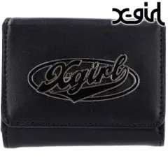 【美品】X-girl 三つ折り財布 ブラック