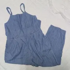 【GU】デニム風 オーバーオール サロペット 110