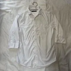 新品 ゴスタールジフーガ 7分袖シャツ 44 （M）白 ワイヤー入襟 綿100%のサムネイル