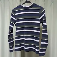 CECIL McBEE ストライプ リブ編み 長袖Tシャツ Mサイズ