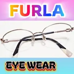 人気型 FURLA メガネ フレーム ハーフリムレス デモレンズ無