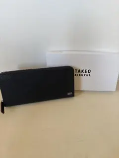 【新品】TAKEO KIKUCHI長財布 ネイビー
