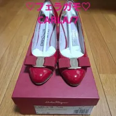 ♡フェラガモ♡赤リボンパンプス