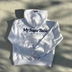 MySugarBabe heart patch logo hoodie グレー