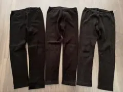 ユニクロ レギンス リブ 黒 120