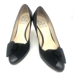 LANVIN en Bleu パンプス ブラック レザー ハイヒール 日本製⭐︎