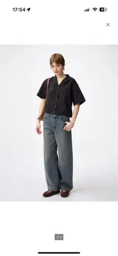 GU バレルレッグジーンズ レディース L