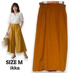 ikka イッカ ガウチョ パンツ ワイド M ブラウン 春夏