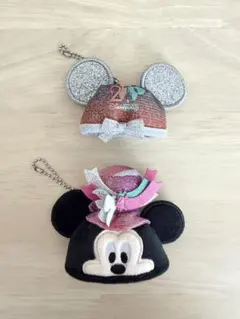 香港ディズニー 20周年 キーチェーン 2個セット