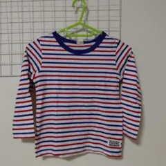 Moujonjon 白×赤×青 ボーダーロンＴ 110cm