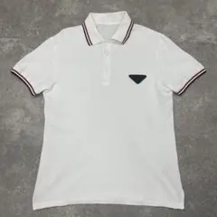 PRADA プラダ シャツ ホワイト ポプリンシャツ トライアングルロゴ