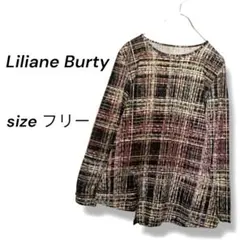 Liliane Burty リリアンバーティ 総柄長袖トップス フリー ペプラムのサムネイル