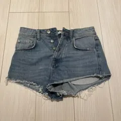 ZARA ハイウエストデニムショートパンツ