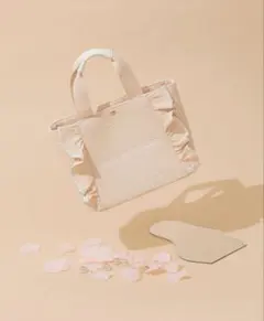 ୨୧ JILL by JILL STUART フリルトートバッグ ピーチ 限定品