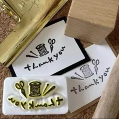 thankyou 裁縫はんこ　消しゴムはんこ