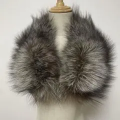 SAGA FOX リアルファー マフラー ショール 高級 サガフォックス 大判