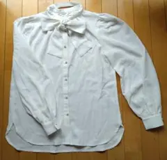 新品 GRL 2way グレイル 白ブラウス ボウタイリボン パールボタン S