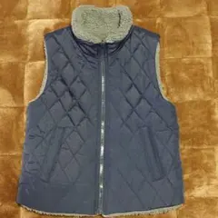 COMME　CA　ISM　コムサイズム　　ボアベスト　ネイビー　１３０cm