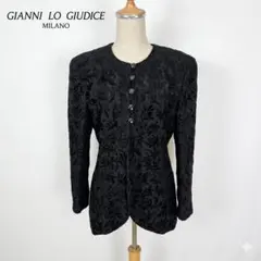 GIANNI LO GIUDICE 花柄ジャカード ノーカラージャケット ミラノのサムネイル