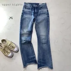 upper hights THE SHOE ダメージ カットオフ フレアデニム
