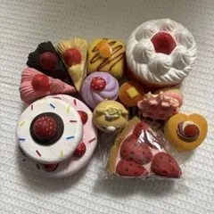 【スクイーズ】ケーキ デザート スイーツ 13個セット まとめ売り おまけ付き