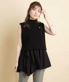 Apuweiser-riche ショートニットアシメチュニックのサムネイル