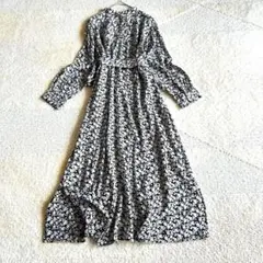 【美品】JOUNAL STANDARD relume ロングワンピース　黒　花柄