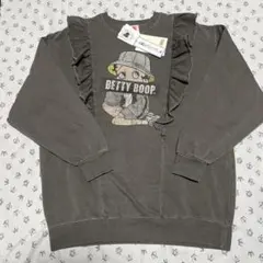 【新品未使用】BETTY BOOP フリル付き　裏起毛　スウェット トレーナー