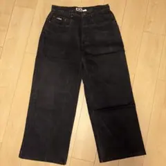 80s〜90s FILA JEANS ブラック ワイドパンツTALON