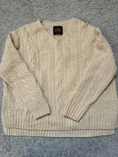 URBAN RESEARCH DOORS ハミルトンウールアラン柄ニットM