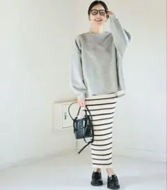 【リブニットスカート】Mサイズ　新品未使用　coca コカ　レディース