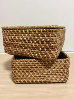 無印良品　重なるラタンバスケットのサムネイル