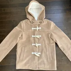 キャメル　フード付きダッフルコート
